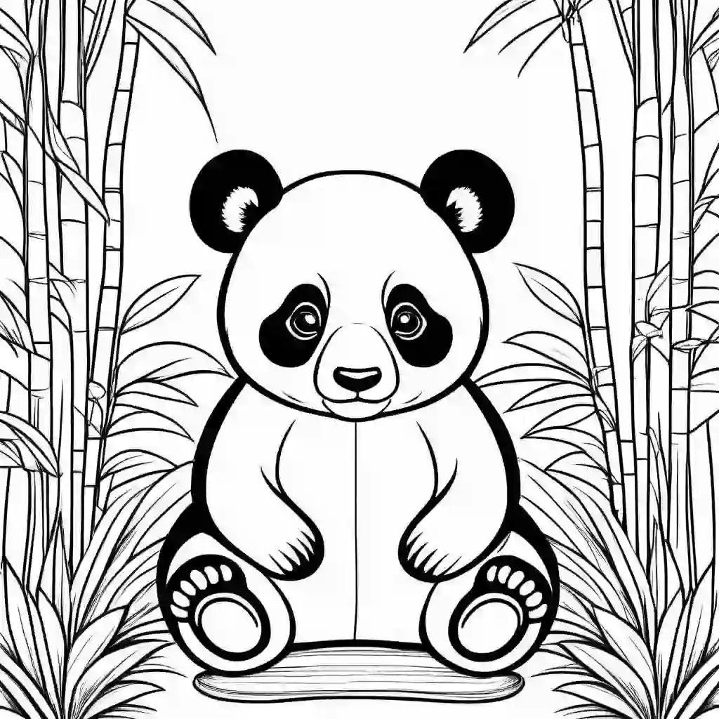 Pandas coloring pages